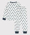 Kinderpyjama aus Molton mit Schneckenmotiv weiss MARSHMALLOW/ DUCKY