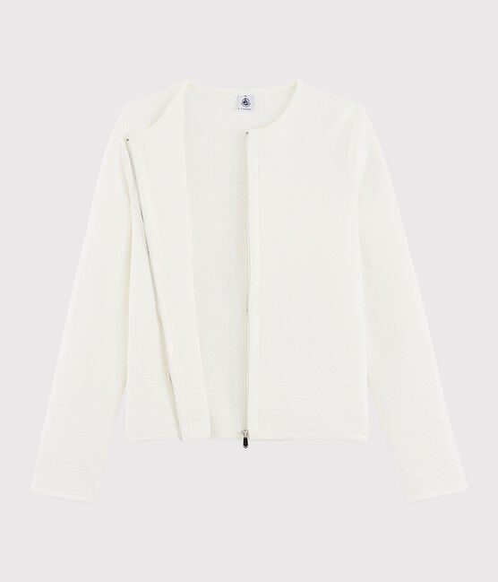 Damen-Cardigan weiss MARSHMALLOW