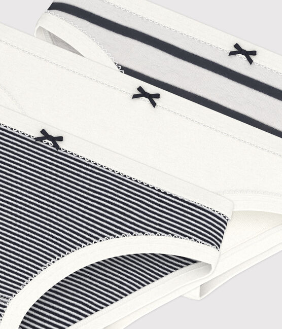 3er-Set-Slips mit Streifen für Mädchen variante 1