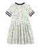 Kinder-Kleid f&uuml;r M&auml;dchen weiss/vielfarbig