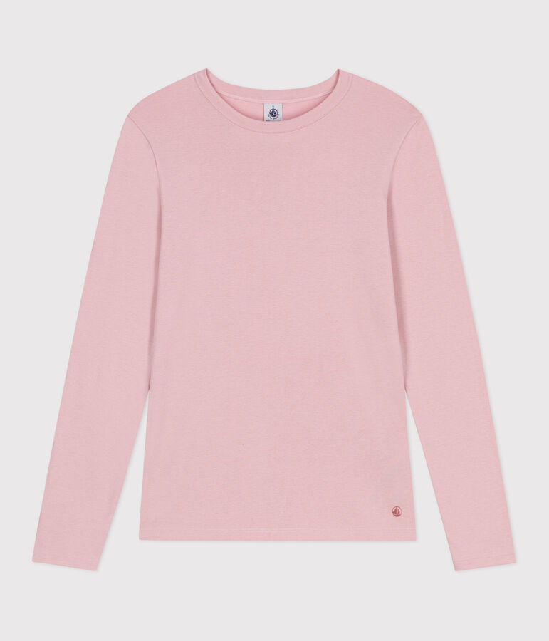 Lang&auml;rmeliges Damen-T-Shirt L&rsquo;Iconique aus Baumwolle rosa
