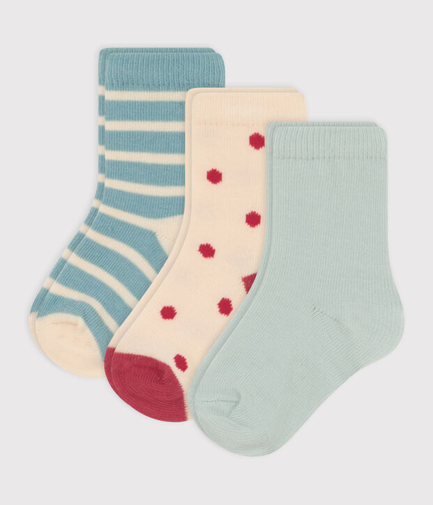 3er-Set Babysocken aus Baumwolljersey vielfarbig