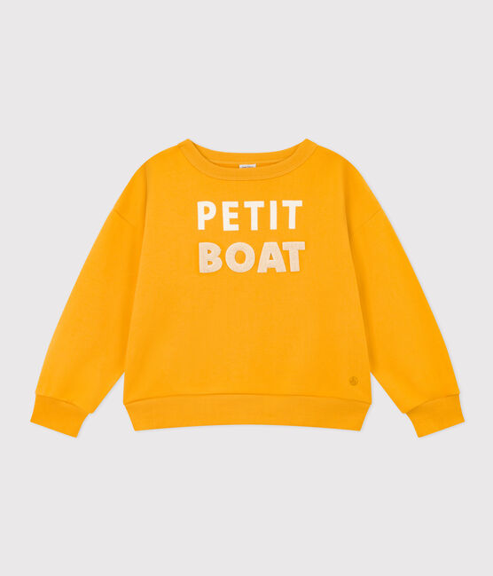 Sweatshirt mit Printmotiv aus Molton gelb BOUDOR