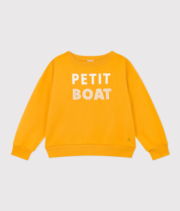 Sweatshirt mit Printmotiv aus Molton gelb