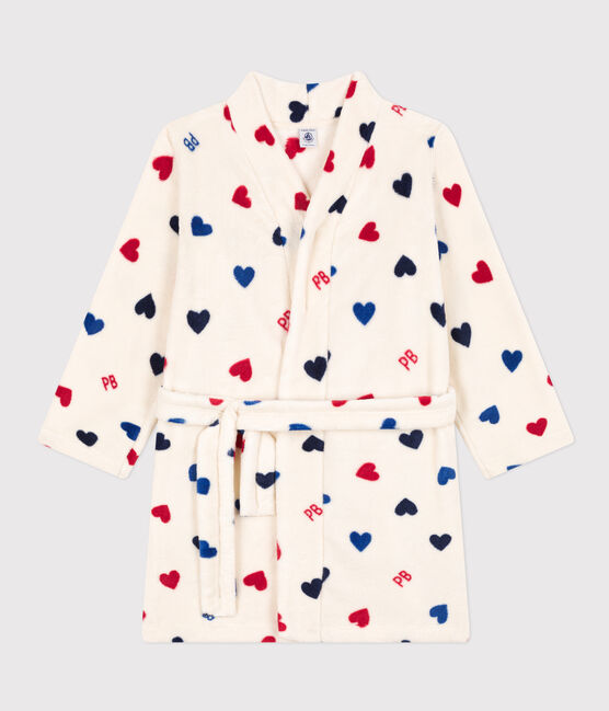 Morgenmantel aus Fleece weiss AVALANCHE/ MULTICO