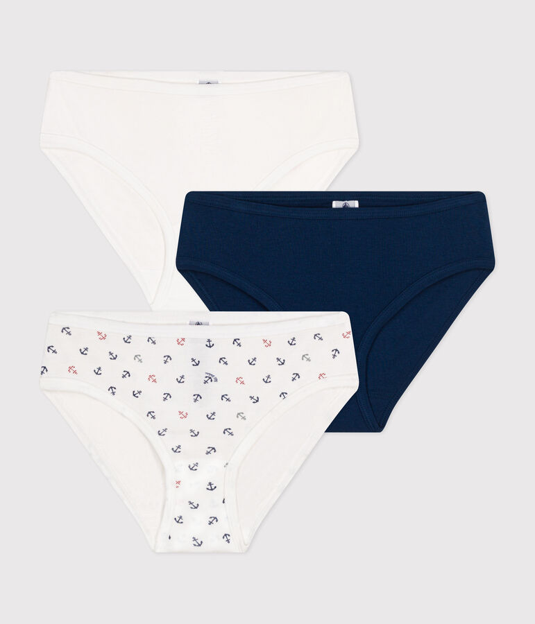 3er-Set Slips aus Baumwolle f&uuml;r Damen vielfarbig