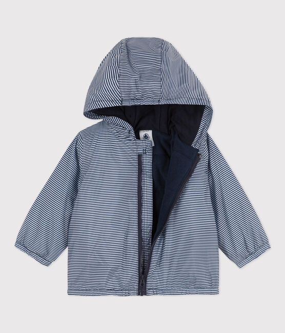 Warme Baby-Windjacke blau SMOKING/weiss MARSHMALLOW