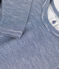 Langärmeliges T-Shirt aus Wolle und Baumwolle mit Ringelstreifen blau MEDIEVAL/weiss MARSHMALLOW