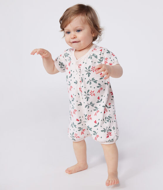 2er-Set Baby-Kurzoverall aus Baumwolle mit Blumenmotiv variante 1