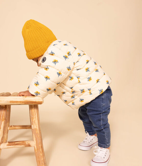 Gemusterter Baby-Anorak mit einziehbarer Kapuze weiss AVALANCHE/ MULTICO