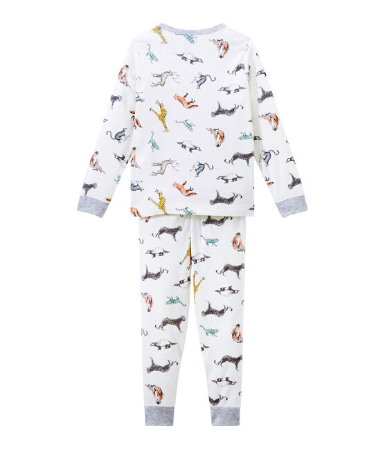 Jungen Schlafanzug weiss MARSHMALLOW/weiss MULTICO