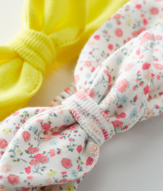 2er-Set einfarbige Baby-Haarbänder mit Printmuster für Mädchen variante 1