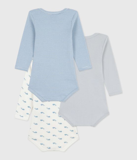 Set langärmeliger Baby-Bodys aus Baumwolle mit Walmotiv variante 1