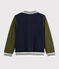 Teddy-Pullover für Jungen blau SMOKING/grün MILITARY