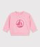 Baby-Sweatshirt aus einfarbiger Baumwolle mit aufgedrucktem Logo CHARMI