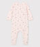 Baby-Strampler aus Bio-Baumwoll-Velours mit Prinzessin-Motiv rosa FLEUR/weiss MULTICO