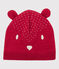 Baby-Strickmütze. rot TERKUIT