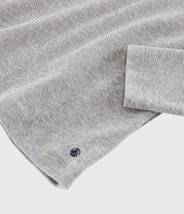 Kinder-Unterziehpullover aus Baumwolle f&uuml;r M&auml;dchen / Jungen grau