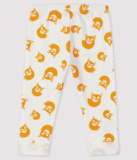 Baby-Hose für Jungen aus Fleece weiss MARSHMALLOW/gelb BOUDOR