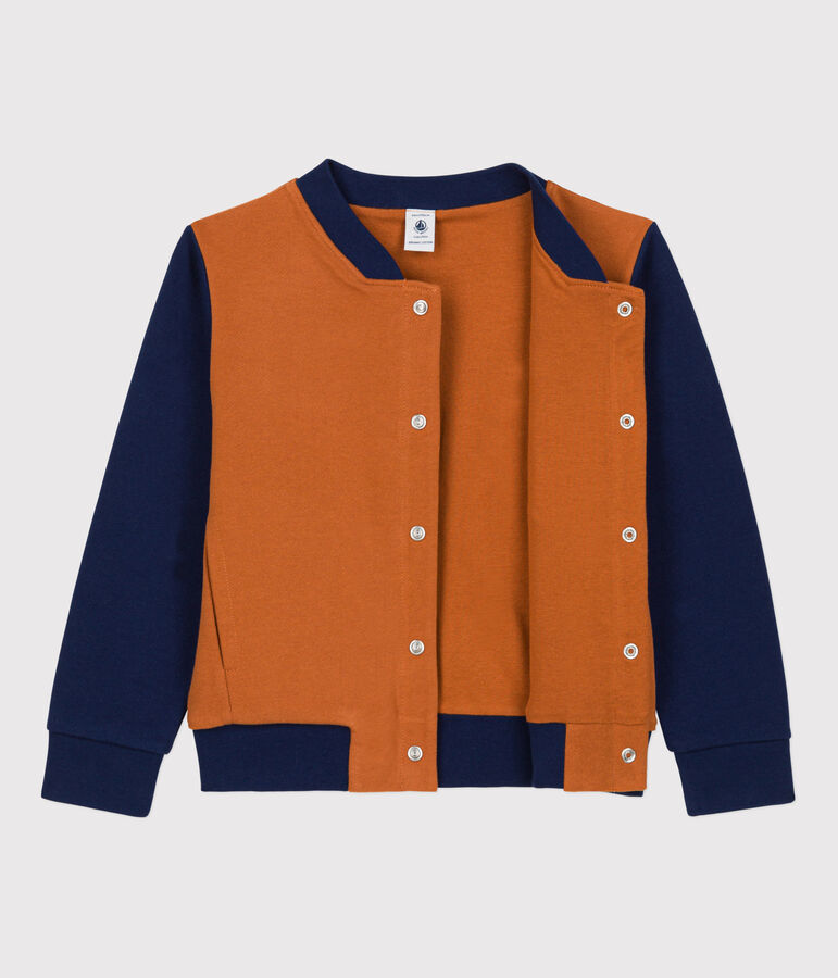 Kinder-Teddyjacke aus Molton f&uuml;r M&auml;dchen / Jungen braun/blau