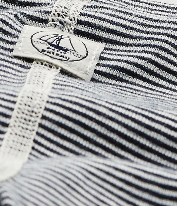 Unisex-Baby-Leggings mit Milleraies-Ringelmuster blau/weiss