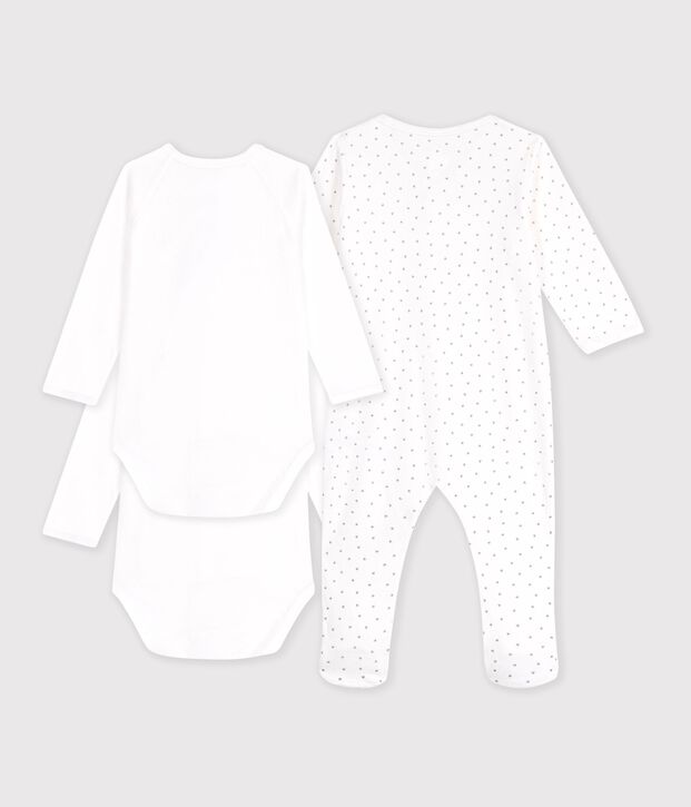 Newborn-Geschenkset aus Baumwolle mit kleinen Herzmotiven vielfarbig