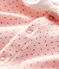 Baby-Strampler aus Bio-Baumwoll-Velours mit Kragen und Punktmuster für Mädchen rosa MINOIS/ MAJOR