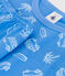 Eng anliegender Kinder-Kurzpyjama aus Baumwolle mit Minibus-Motiv blau BRASIER/grau MARSHMALLOW