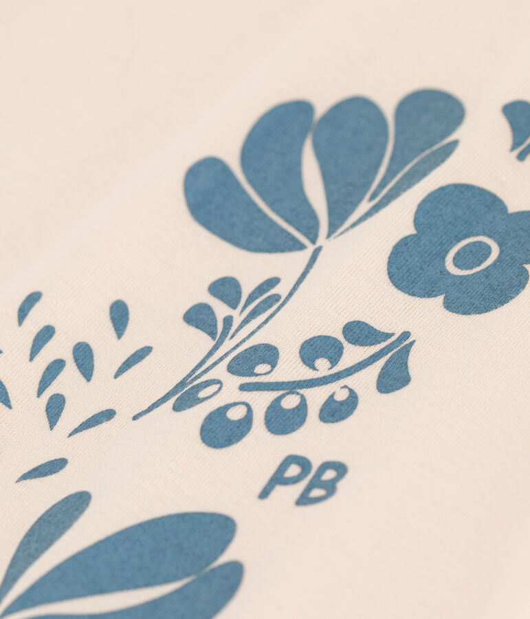 Lang&auml;rmeliges Kinder-T-Shirt aus Baumwolle f&uuml;r M&auml;dchen und  Jungen weiss AVALANCHE/ ROVER