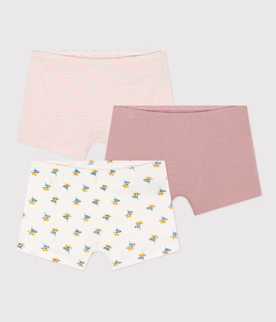 3er-Set Shortys aus Baumwolle mit Blumenmotiv für Mädchen variante 1