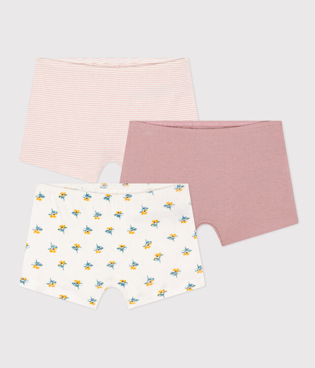 3er-Set Shortys aus Baumwolle mit Blumenmotiv f&uuml;r M&auml;dchen vielfarbig