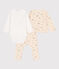 Baby-Set aus bedruckter Baumwolle weiss AVALANCHE/ MULTICO