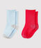 2er-Set einfarbige Babysocken für Mädchen variante 1
