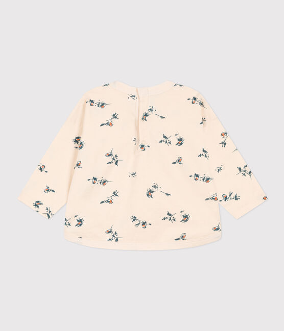 Langärmeliges Baby-T-Shirt aus bedrucktem Jersey weiss AVALANCHE/ MULTICO
