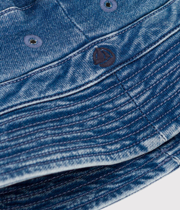Sonnenhut aus Twill blau