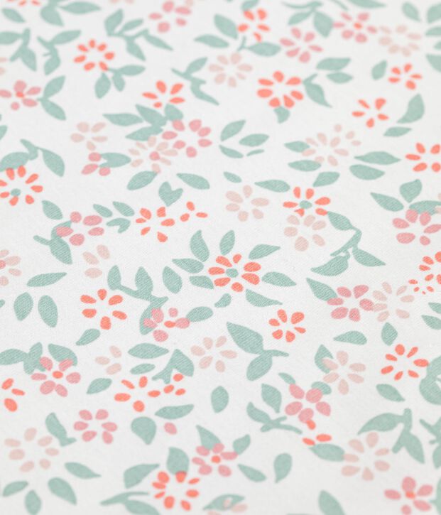 Wendbare Baby-Weste aus bedruckter Baumwolle weiss/rosa