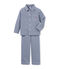 Twill-Pyjama für kleine Jungen blau MEDIEVAL/weiss LAIT