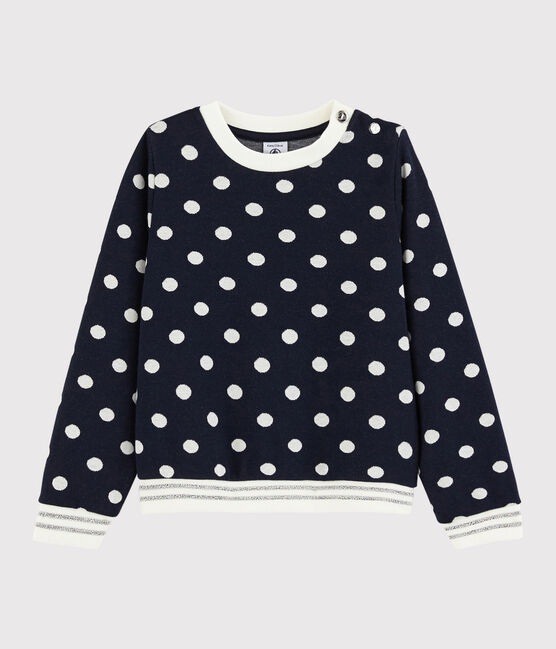 Kinder-Sweatshirt für Mädchen blau SMOKING/weiss MARSHMALLOW