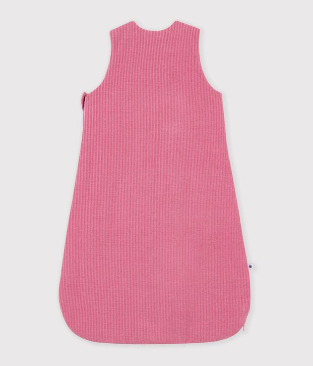 Baby-Schlafsack aus einfarbigem Bouclette-Samt TOG-Wert 3 rosa