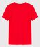 Eng anliegendes T-Shirt mit Rundhalsausschnitt aus Baumwolle für Damen rot PEPS