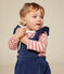 Baby-Streifenshirt "Marinière" aus festem Baumwollstoff rosa ROSEWOOD/ AVALANCHE