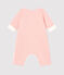 Langer Baby-Overall aus gestepptem Doppeljersey rosa CHARME/weiss MARSHMALLOW