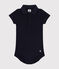 Kurzärmeliger Baby-Body mit Polokragen aus Baumwolle blau SMOKING