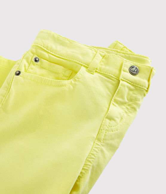 Kinderhose aus Sergestoff für Jungen gelb CITRONEL