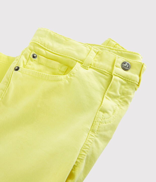 Kinderhose aus Sergestoff f&uuml;r Jungen gelb