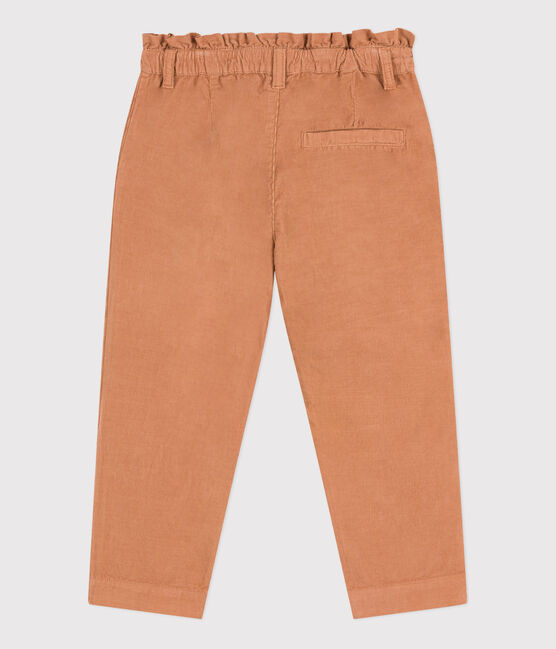 Gerade geschnittene Kinderhose aus Feincord für Mädchen rosa SIENNA