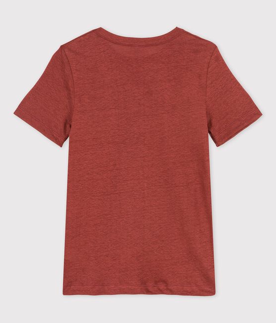 Damen-T-Shirt L’ICONIQUE aus Leinen braun OMBRIE