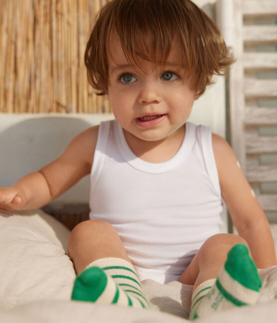 2er-Set ärmellose Baby-Bodys in Weiß variante 1
