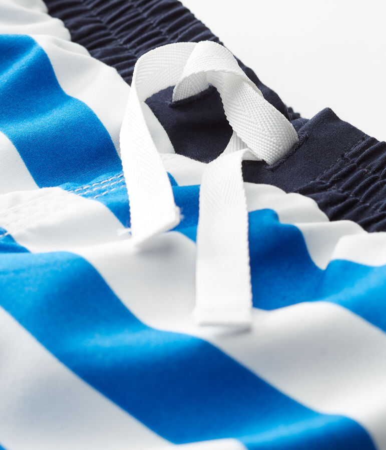 Gestreifte baby-strandshorts jungen blau/weiss