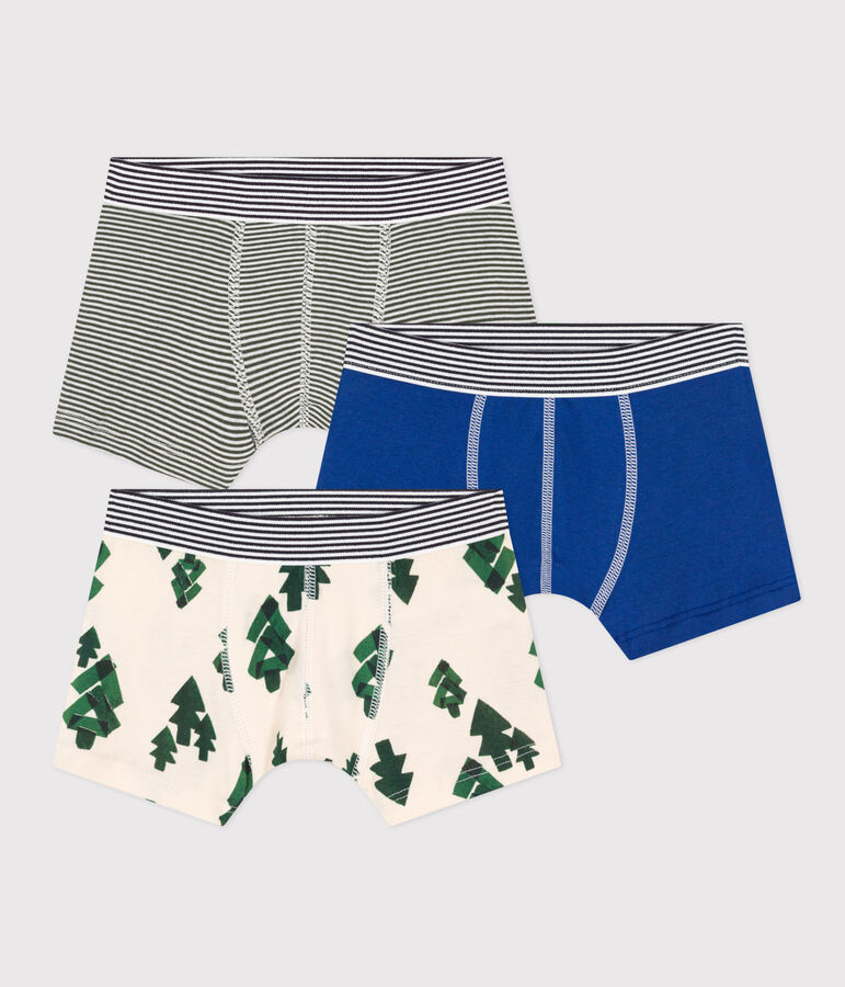 3er-Set Boxershorts aus Baumwolle mit Chaletmotiv f&uuml;r Jungen vielfarbig